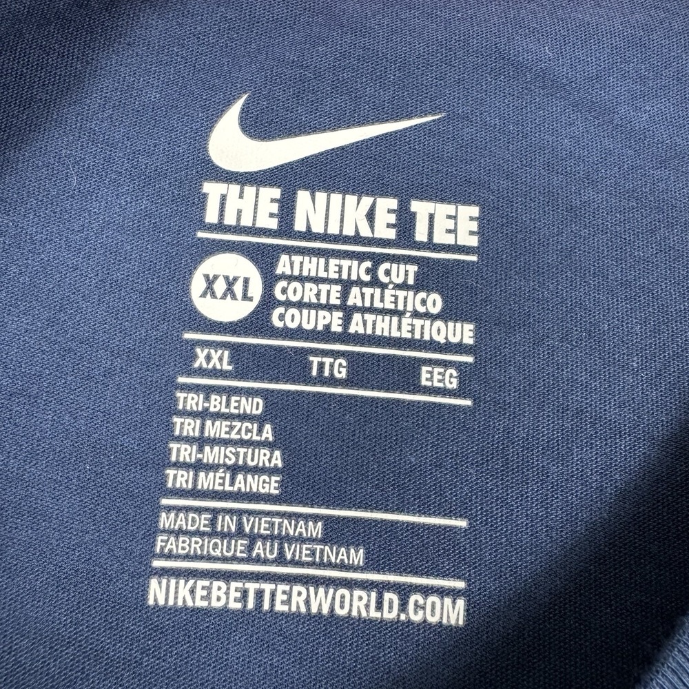 Nike Gonzaga Never Stops Spellout Basketball T-Shirt Mens 2XL Athletic Cut EUC - Picture 4 of 6